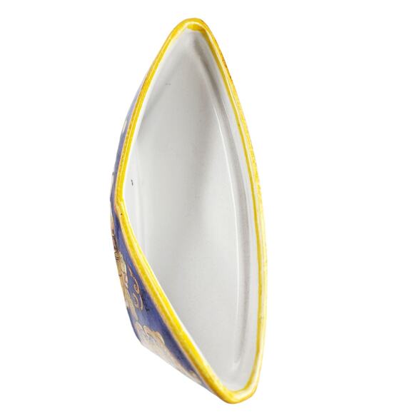 Fiori Italian Pottery Letter Holder – Gialletti Pimpinelli Signed – Blue Grapes - Picture 6 of 9